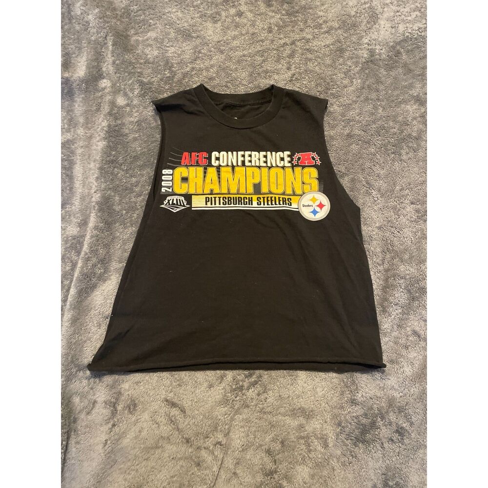 🏈 Pittsburgh Steelers Cutoff Shirt – AFC Championship 2008